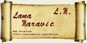 Lana Maravić vizit kartica